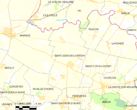 Mapa obce Saint-Jean-de-Liversay