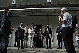 代表團隨陳菊參訪白色恐怖景美紀念園區