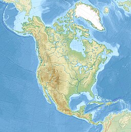 Location of Lake Michigan–Huron in North America.