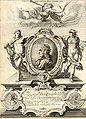 Gravurita frontispico de la verko de Georgo Sandys de 1632 nome Londona redakcio de Ovidias Anglinis.