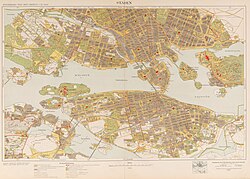 City of Stockholm and surroundings 1917–1934.