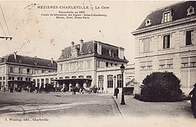 La gare construite en 1892 (carte postale de 1906).