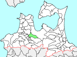 Location of Namioka in Aomori Prefecture