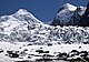 Castor (links) seen from the Grenz Glacier