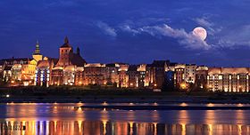 City panorama and the Grudziądz Granaries