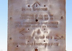 Detail of the plaque on the signpost