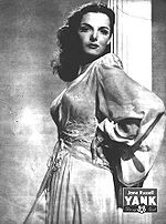 L'attrice Jane Russell posa per la rivista Yank, the Army Weekly