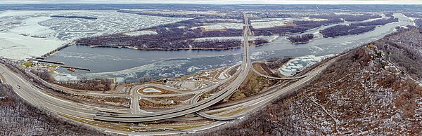 U.S. Route 14/61 junction with Interstate 90