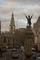 East face with St Clement Danes in the background.