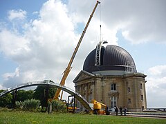 Montage des trappes de la Grande Coupole de Meudon.