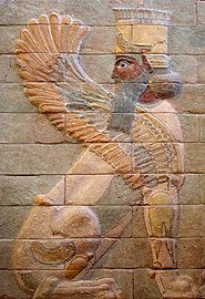 Gevleuelde sfinx in Darius se paleis by Susa, ca. 510 v.C.