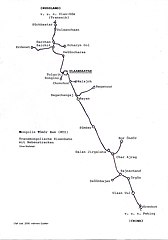 Mapa przebiegu linii kolejowej