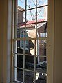 Interior view of plantation office through window