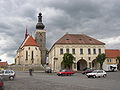 St. Catherine Church and Town Hall in Velvary