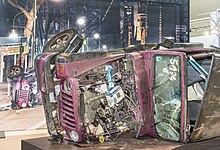 Fahrzeug des Opfers eines illegalen Straßenrennens in Berlin 2016