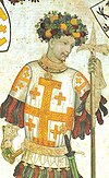 גוטפריד מבויון, מלכהּ הראשון של ממלכת ירושלים. על שריון חזהו מתנוסס סמל הממלכה