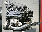 自動車のエンジン（内燃機関）の一例、F1レース用エンジンの例