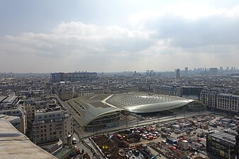 La Canopée, vue des toits de l'église Saint Eustache.