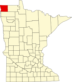 Karte von Kittson County innerhalb von Minnesota