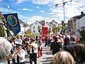 Skolefaner under feiringa av nasjonaldagen 17. mai