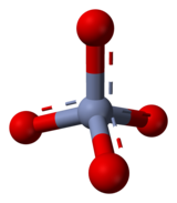 Ball-and-stick model of the chromate anion