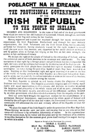 Прокламация на републиката, 1916