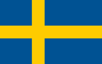 De flagge fan Sweden makket foar de presize kleuren gebrûk fan it NCS