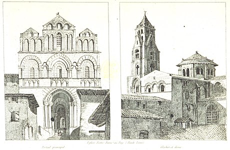 The cathedral in 1836, before restoration