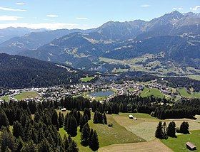 Blick auf Laax nach Südosten