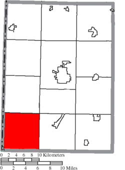 Location of Israel Township in Preble County
