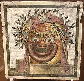 Mosaic with mask of Silenus