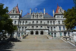 New York State Capitol building, close-up