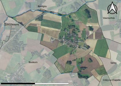 Carte orhophotogrammétrique de la commune.