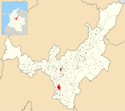 Location of the municipality and town of Pachavita in Boyacá