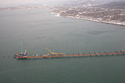Construction du pont en décembre 2010