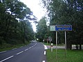 La route nationale 122 entre Figeac et Maurs à l'entée du département du Cantal.