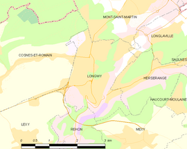 Mapa obce Longwy