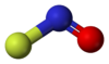 Ball and stick model of nitrosyl fluoride