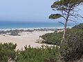 Die moderne Küstenlinie am Strand von Patara