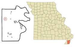 Location of Bragg City, Missouri