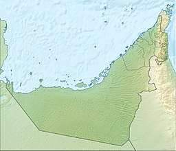 Sharjahs läge i Förenade Arabemiraten