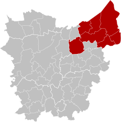 Location of the arrondissement in East Flanders