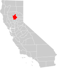 Locatie van Butte County in Californië