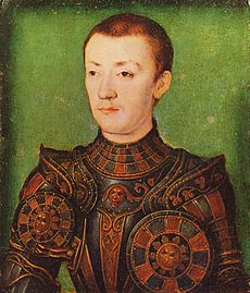 Portrait présumé d'Henri d'Orléans par Corneille de Lyon (vers 1536).