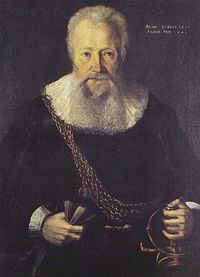 Johannes Guler von Wyneck, Gouverneur général de la Valteline en 1587, landaman à la fois de Davos et de la Ligue des Dix-Juridictions de 1592 à 1604.