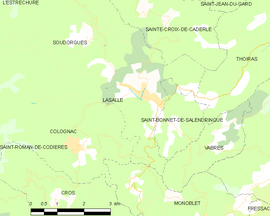 Mapa obce Lasalle