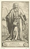 Engraving depicting Arrius Alexandrinus (250 or 256 – 336), from ‘Historie der Kerken en Ketteren van den beginne des Nieuwen Testaments tot aan het Jaar onses Heeren 1688. […]’ (transl.: History of Churches and Heretics from the start of the New Testament until the year of our lord 1688 …), by Gottfried Arnold.