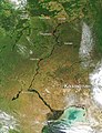 Uliánovsk (Ульяновск) en fot. satelital del Volga
