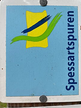 Wegmarkierung der „Spessartspuren“