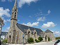 Île-Tudy : l'église paroissiale Saint-Tudy (XVe siècle, en granite).